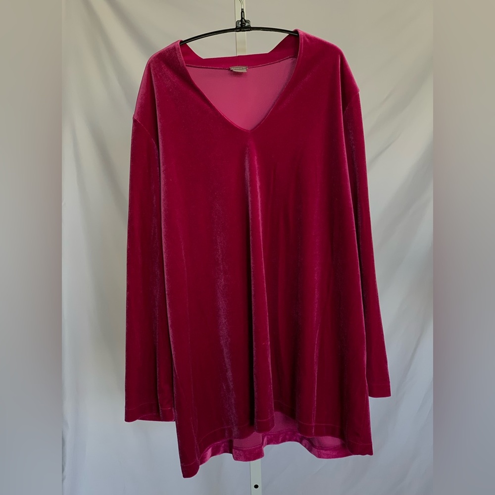 CHICO’S (Size 4) Velour Long-sleeve Top